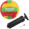Мяч волейбольный Ecos Motion + насос 3цв. машин.сшивка ПВХ